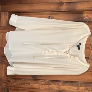 INC off white top